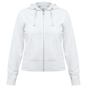 Толстовка женская Hooded Full Zip белая