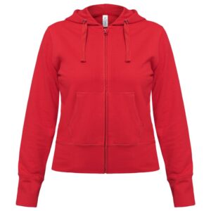 Толстовка женская Hooded Full Zip красная